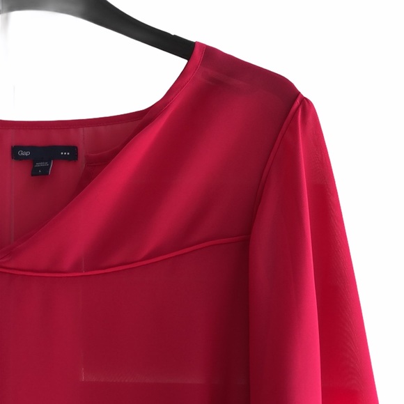 Sheer Gap Blouse - Picture 6 of 6